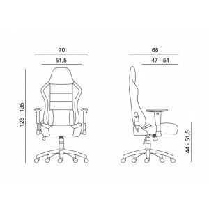 Antares Herní židle BOOST - Antares s nosností 150 kg, plast + textil + kov