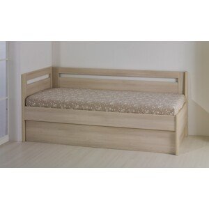 BMB TINA 90 x 200 cm levá - kvalitní lamino postel oblé rohy imitace dřeva dub Bardolino - SKLADEM, lamino