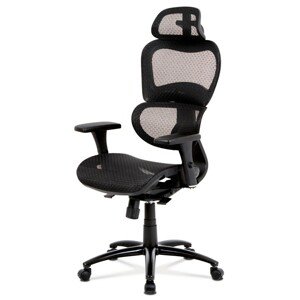Autronic Kancelářská židle - černá - 66 x 120-130 x 70 cm, síťovina