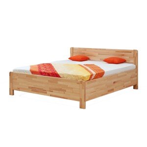 BMB SOFI PLUS - masivní dubová postel  s úložným prostorem, dub masiv