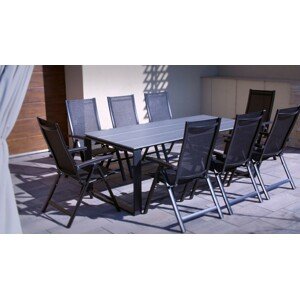 Texim STRONG - zahradní jídelní stůl + 8 x židle MONA