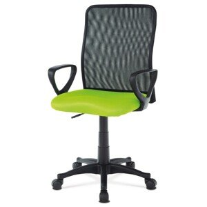 Autronic Kancelářská židle - černo-zelená - 58 x 91-102 x 53 cm, plast + textil