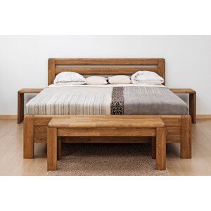 BMB ADRIANA LUX - masivní dubová postel 160 x 200 cm, dub masiv