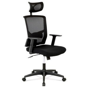 Autronic Kancelářská židle - černá - 60 x 114-124 x 58 cm, plast + textil
