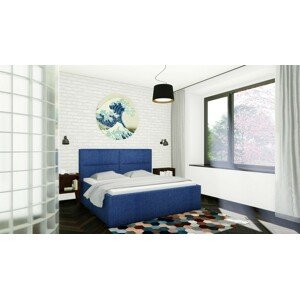 Slumberland BELFAST MISTRAL - postel s výrazným čelem a úložným prostorem 100 x 200 cm, celočalouněná + lamino