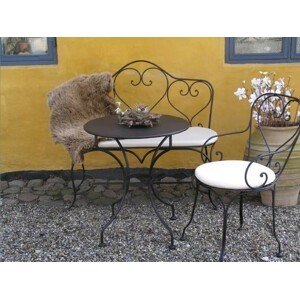 IRON-ART MONTPELIER - čtyřnohý zahradní stůl - stolová deska ∅ 110 cm - plech, kov