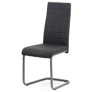 Autronic Moderní jídelní židle s pohupem - šedá látka - 41 x 97 x 57 cm, textil + kov