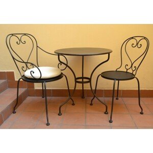IRON-ART MONTPELIER - trojnohý zahradní stůl - stolová deska ∅ 80 cm - topalit, kov