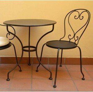 IRON-ART MONTPELIER - trojnohý zahradní stůl - stolová deska ∅ 65 cm - plech, kov