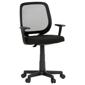 Autronic Kancelářská židle detská - černá - 57 x 81-92 x 51 cm, plast + textil